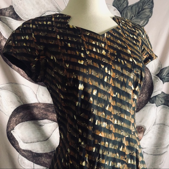 TED BAKER - Cap Sleeve Midi Sheath w/ Pockets - Picture 4 of 6